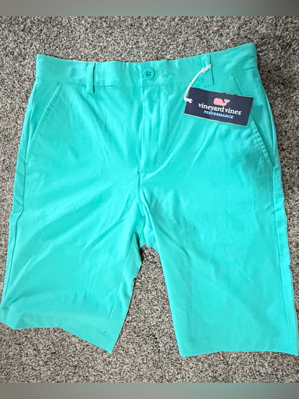 NWT Vineyard Vines kids Performance Aqua Green Shorts